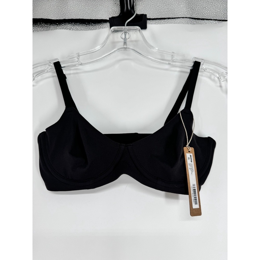 SKIMS Fits Everybody Unlined Demi Bra Womens Size 32C Onyx Black‎ Underwired